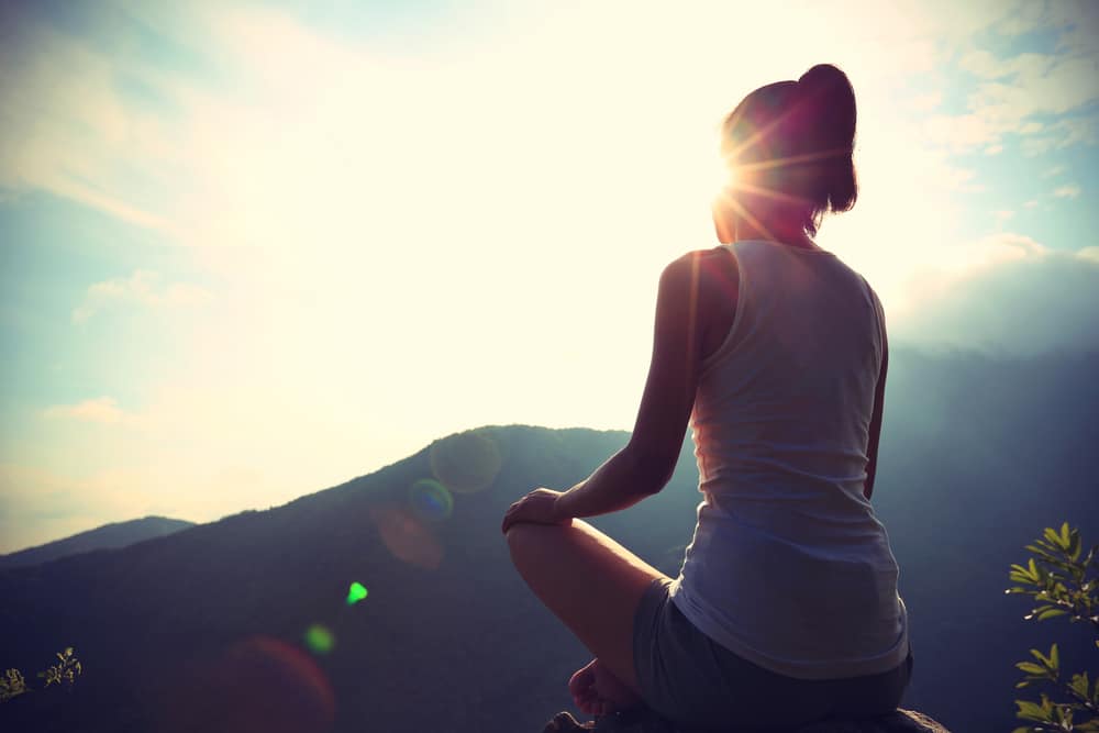 Young woman meditating