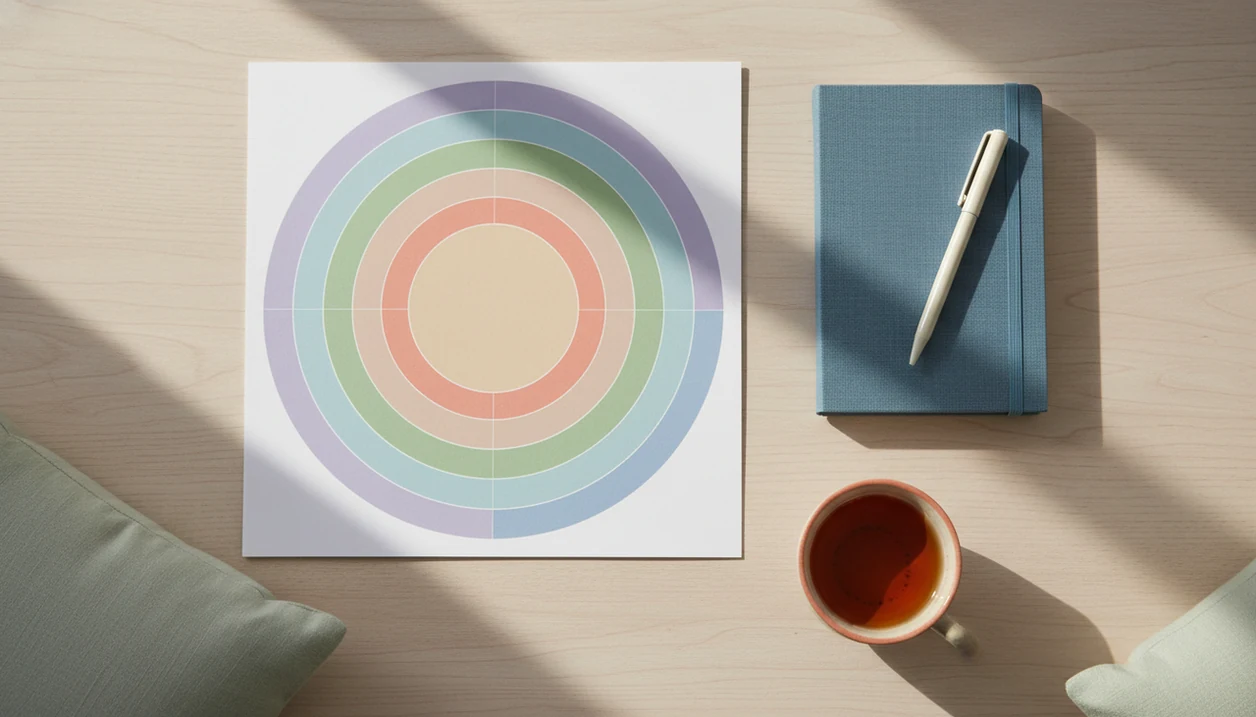 Feelings Wheel for Anxiety and Stress Support