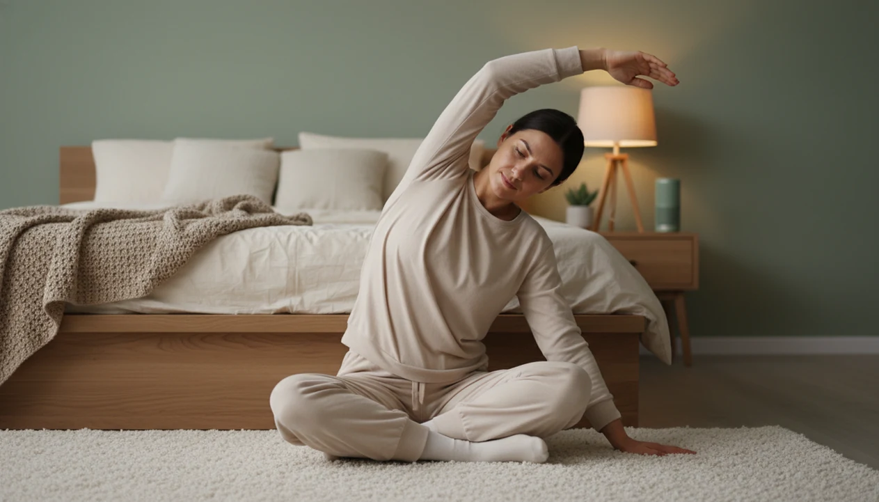 Mindful Stretching Exercise for Relaxation and Bedtime Calm