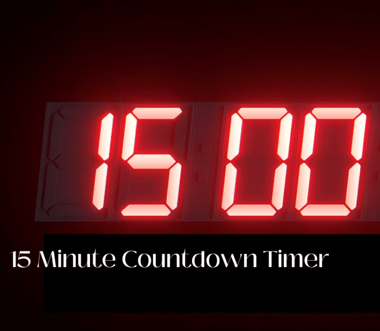 15 Minute Timer with Alarm: Wake Me Up in Fifteen Minutes