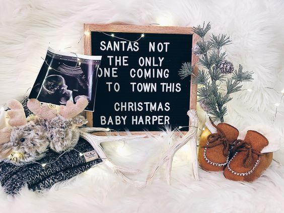 christmas baby announcement