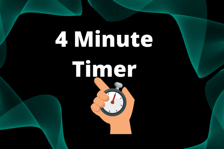 4 Minute Timer with Alarm
