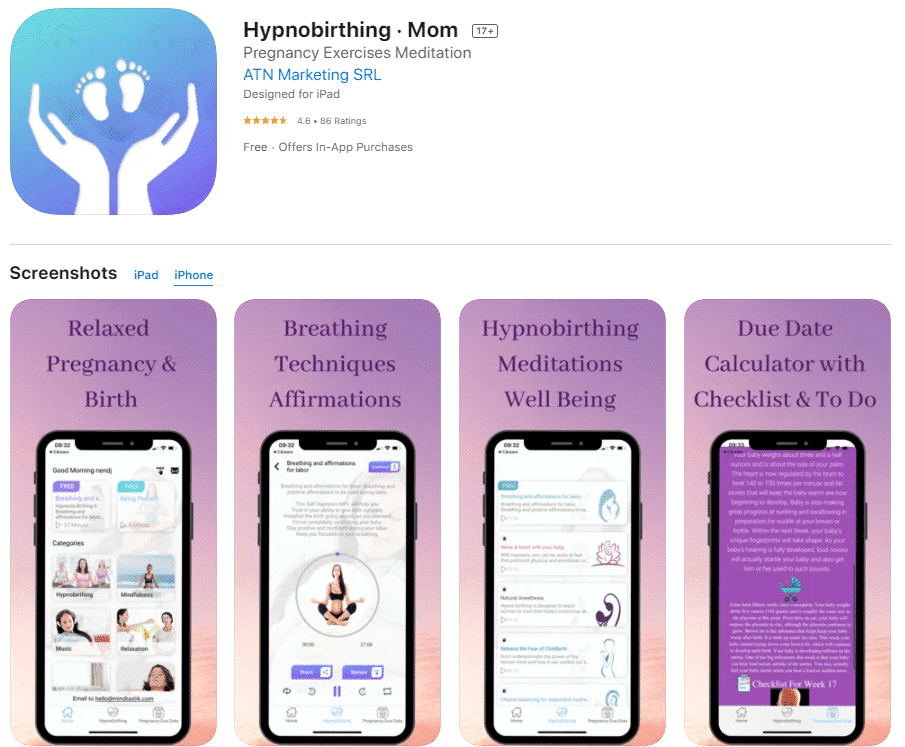 hypnobirthing app the natural birth process