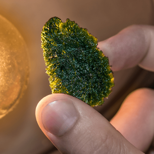 moldavite zodiac crystal