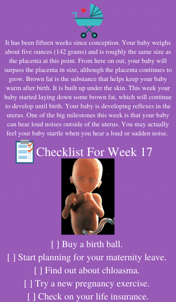 17 weeks of pregnancy tips