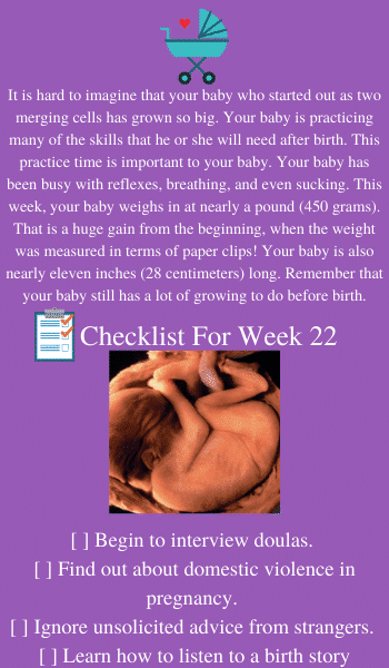 22 weeks pregnant tips