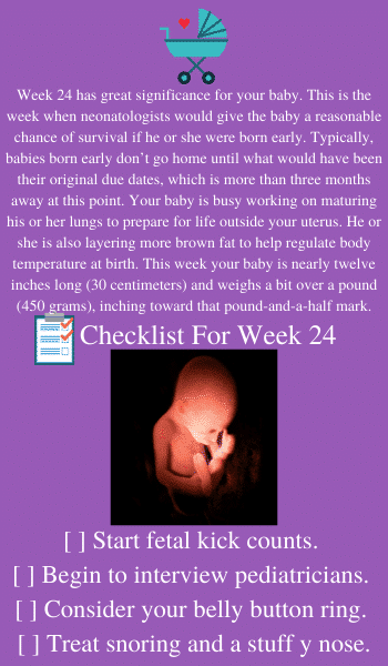 24 weeks of pregnancy tips