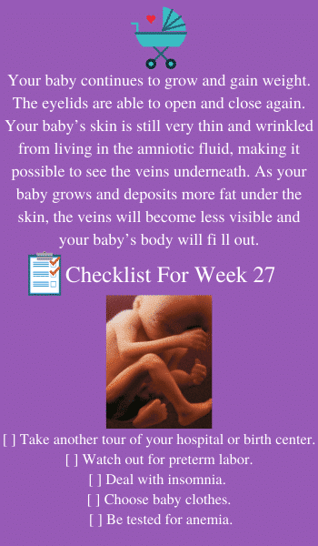27 weeks pregnant tips