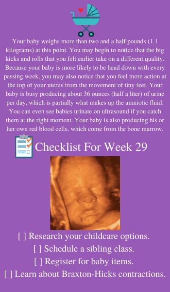 29 weeks pregnancy tips