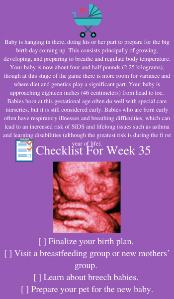 35 weeks pregnancy baby