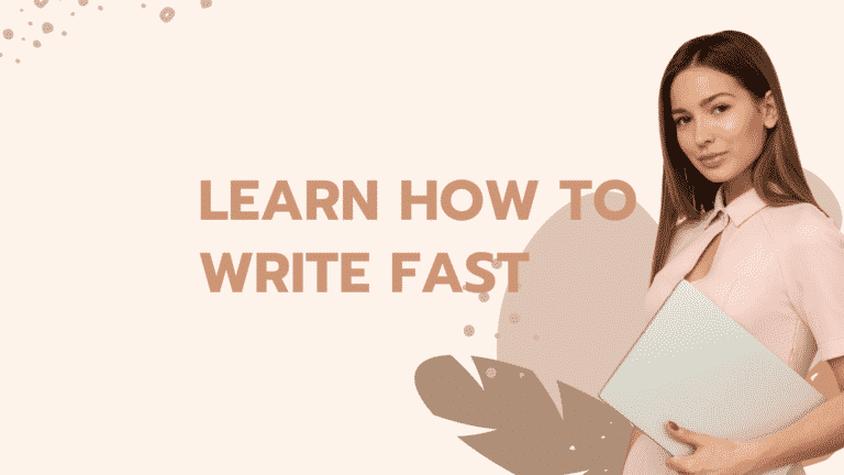 How to Write Fast While Not Giving Up Quality