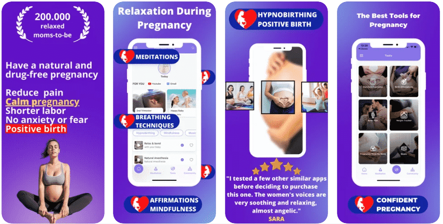 hypnobirthing techniques app