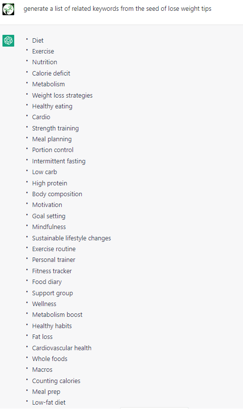 chatgpt keyword research