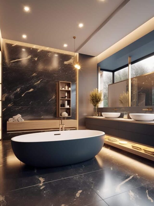 4 AI Generated Images of Luxury Bathrooms