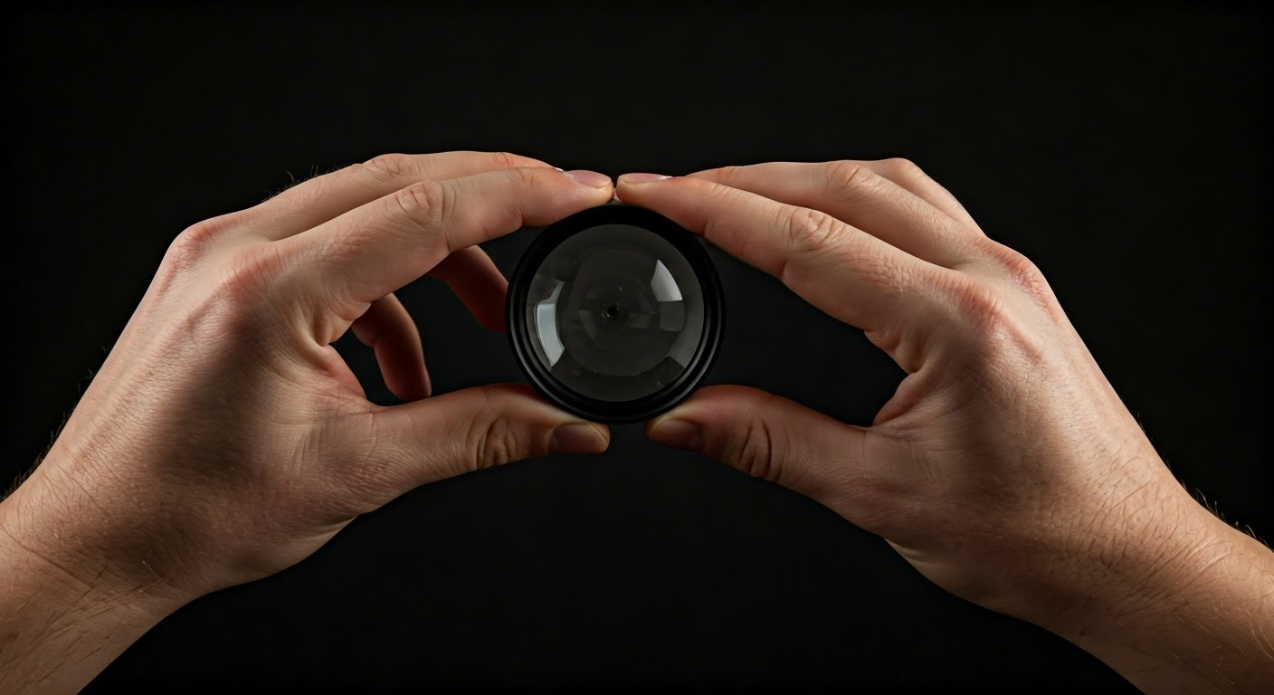 Hands interacting with Google Lens
