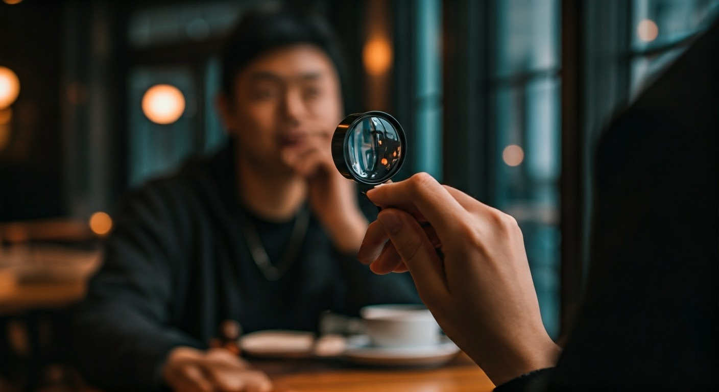 Individuals using Google Lens Translate in a cafe
