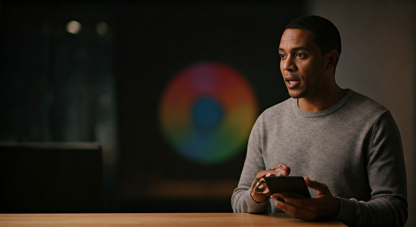 What Is Google Lens - Professional explaining Google Lens in a modern office